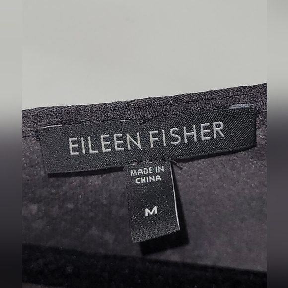 EILEEN FISHER Women's 100% Silk V-Neck Tie-Dye Oversized Pullover Tunic Top - Picture 5 of 6